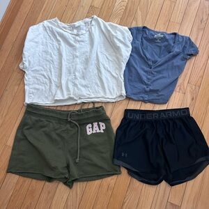 Casual Clothing Set with Tops and Shorts